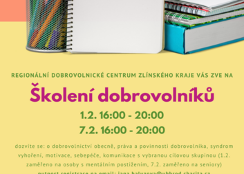 Školení pro dobrovolníky v nových termínech