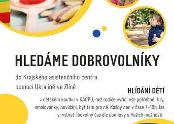 Pomoc uprchlíkům z Ukrajiny ve Zlíně