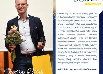 Oceněný dobrovolník Ondřej Bílek
